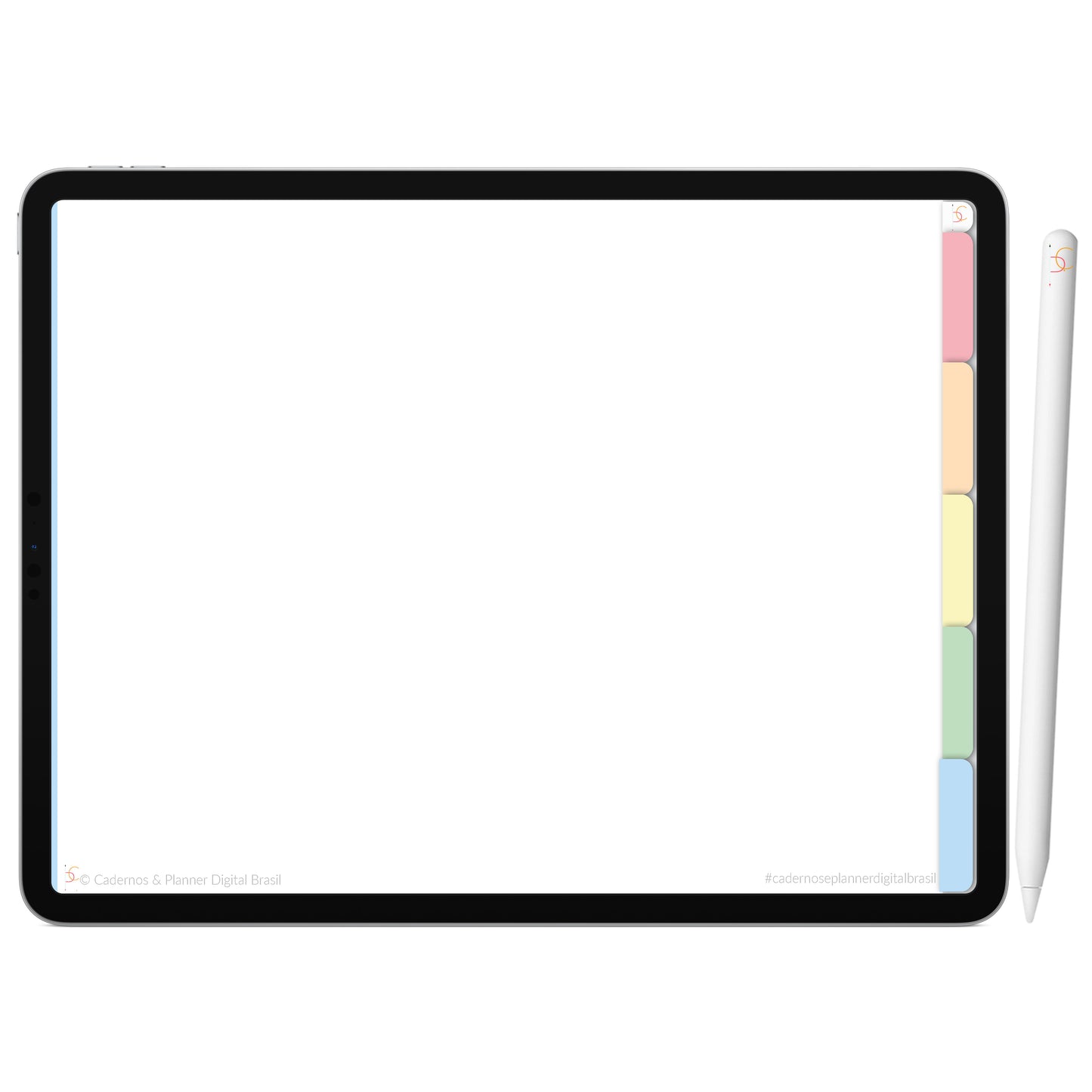 Mapa Mental Digital Verde Arco-Íris ' 5 Matérias Divisórias • Study • iPad Tablet • GoodNotes Noteshelf • Download instantâneo