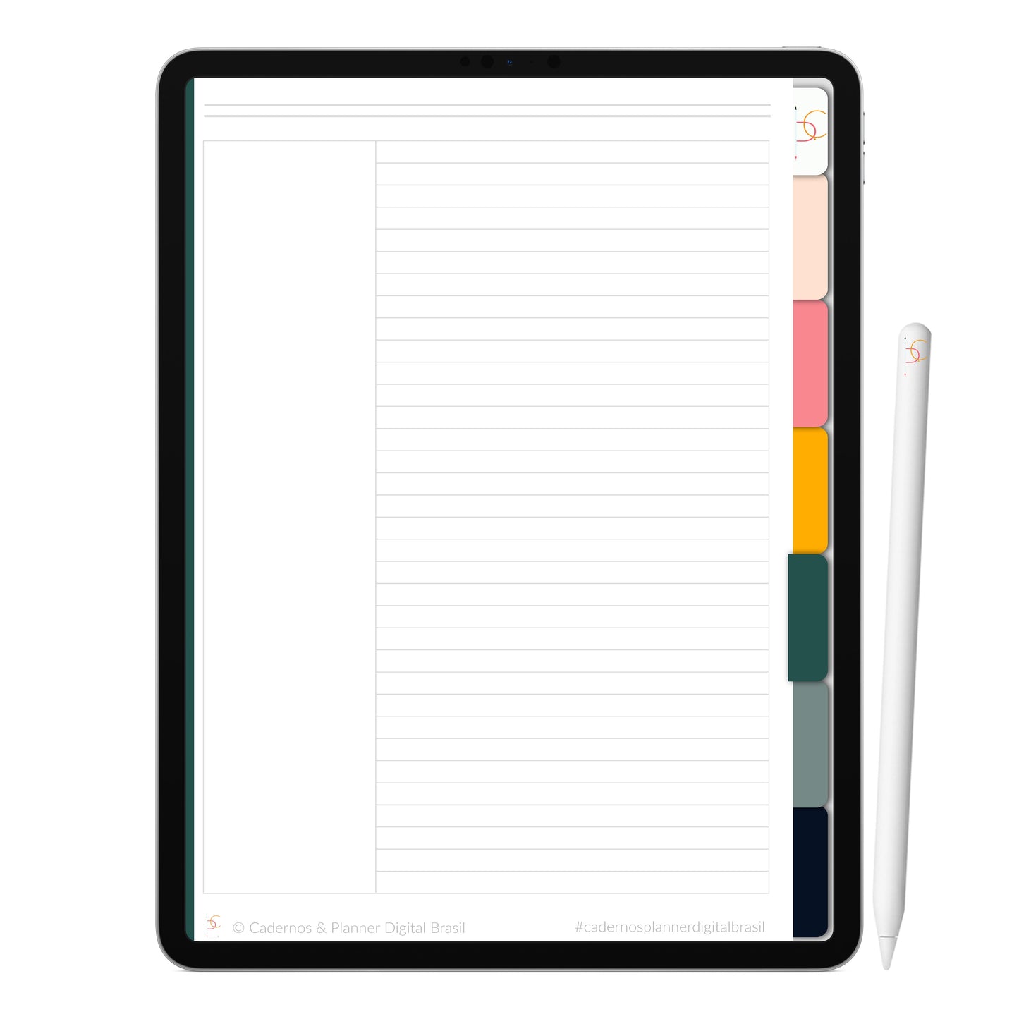 Caderno Digital Meia Noite ' 6 Matérias Divisórias • Study • iPad Tablet • GoodNotes Noteshelf • Download instantâneo