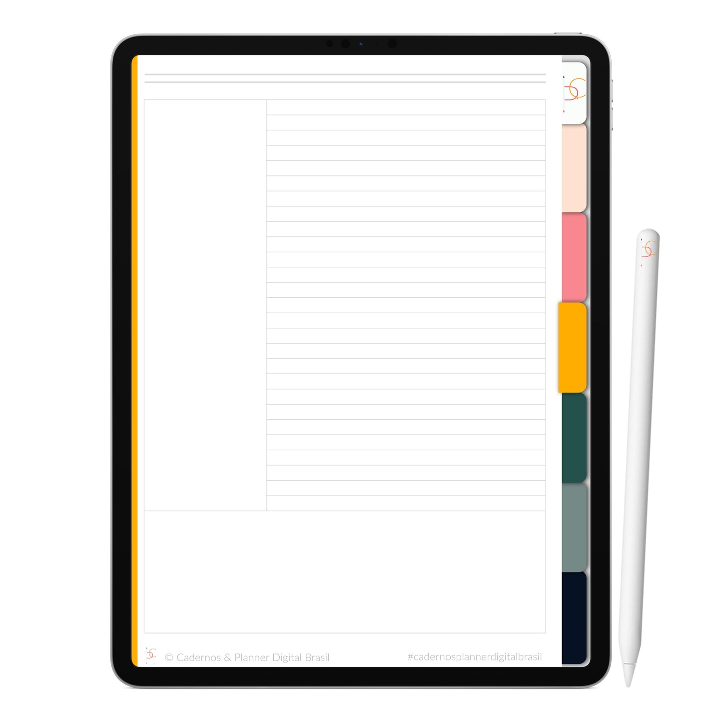 Caderno Digital Meia Noite ' 6 Matérias Divisórias • Study • iPad Tablet • GoodNotes Noteshelf • Download instantâneo