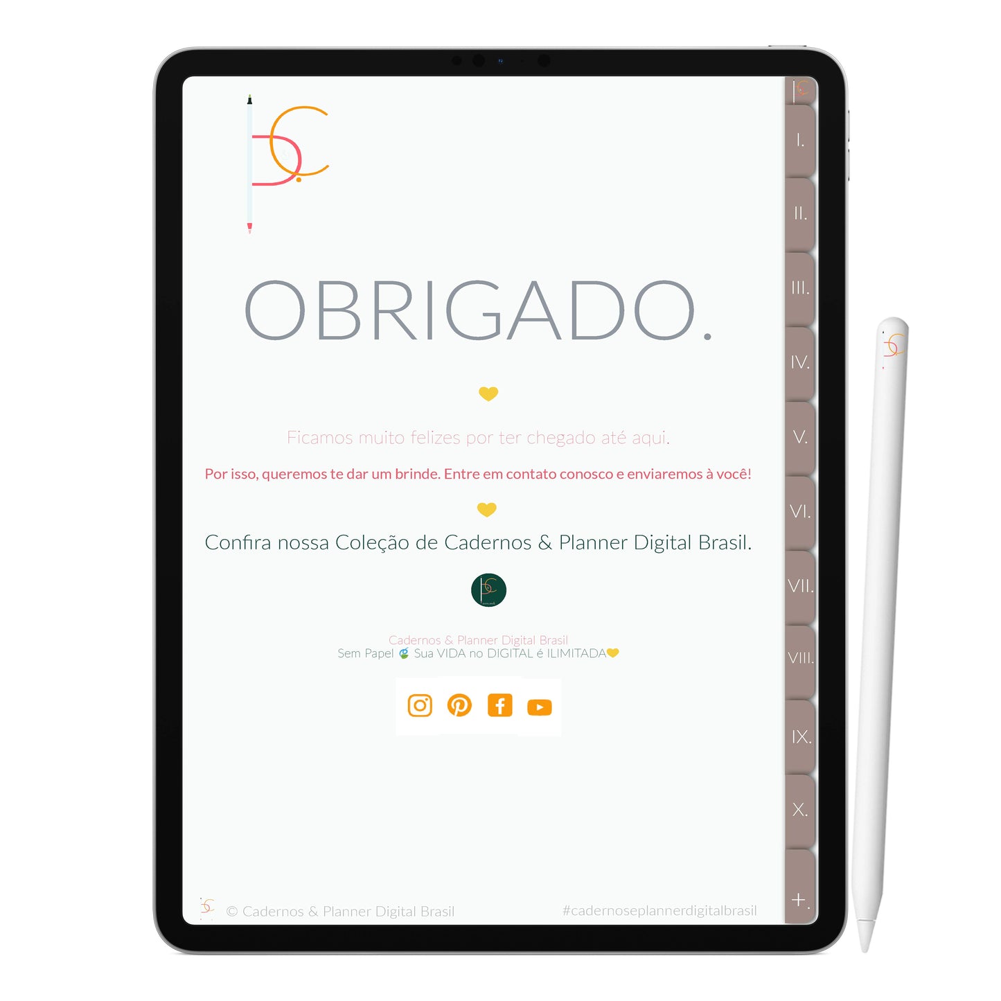 Caderno Digital Minimalista Coffee ' 10 Matérias Divisórias • Study • iPad Tablet • GoodNotes Noteshelf  • Download instantâneo