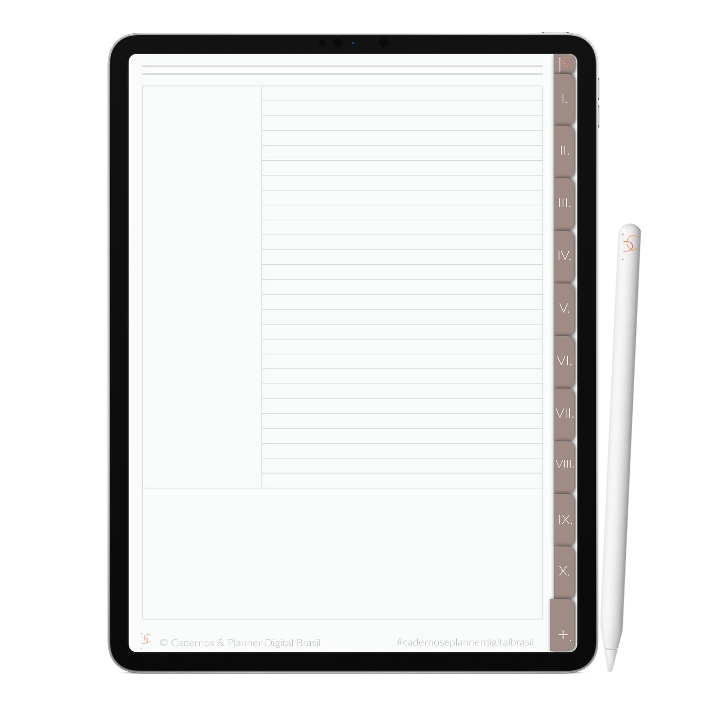 Caderno Digital Minimalista Coffee ' 10 Matérias Divisórias • Study • iPad Tablet • GoodNotes Noteshelf  • Download instantâneo