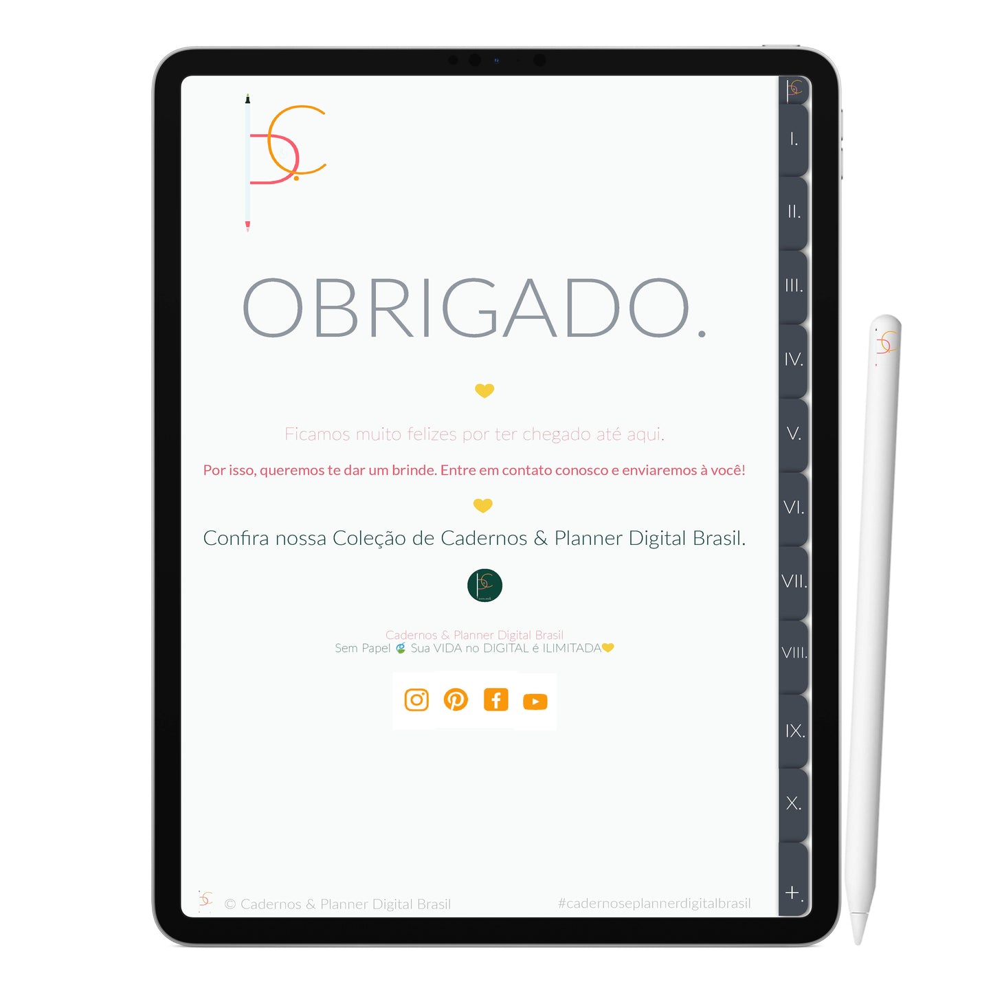 Caderno Digital Minimalista Oceanos Imensidão ' 10 Matérias Divisórias • Study • iPad Tablet • GoodNotes Noteshelf • Download instantâneo