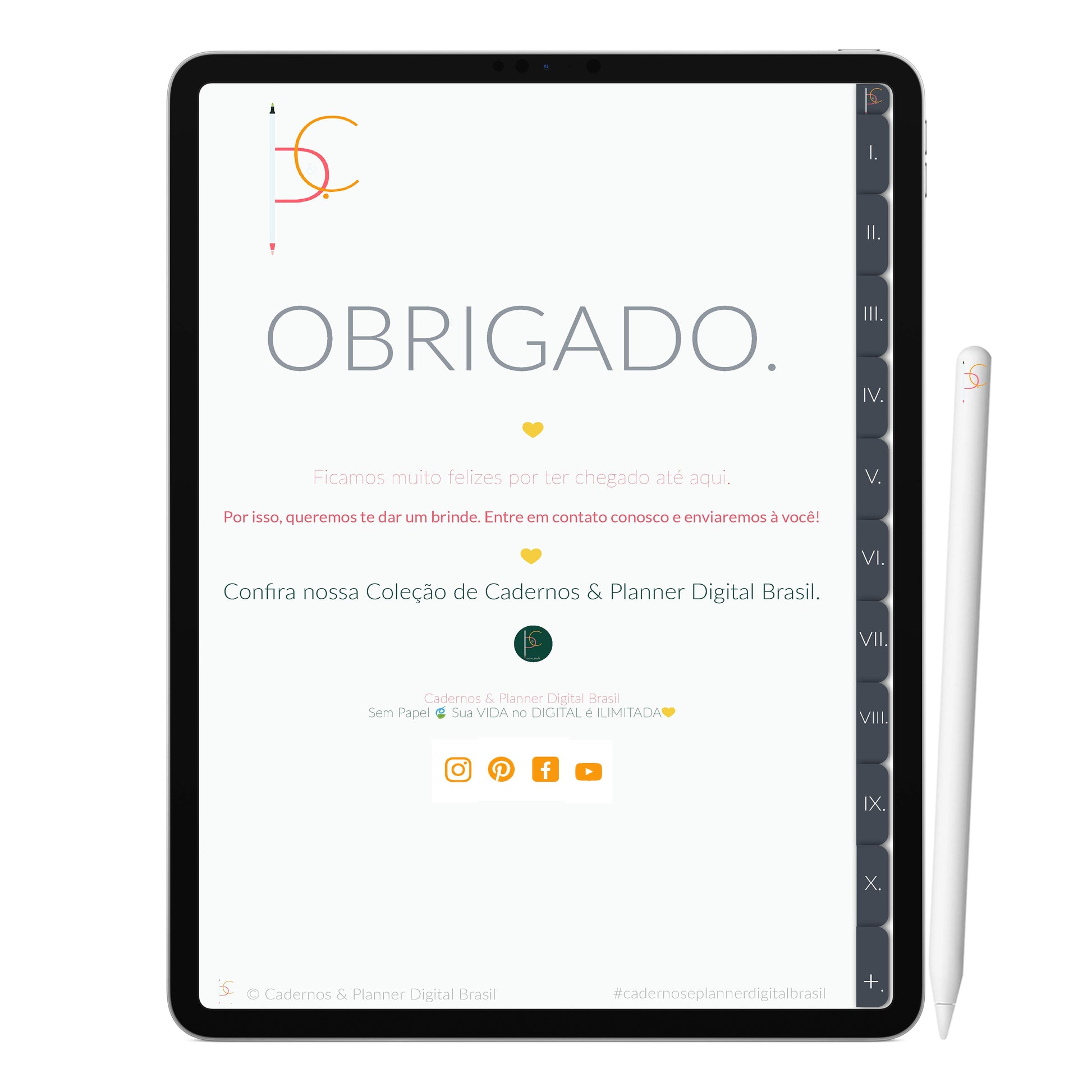 Caderno Digital Minimalista Oceanos Imensidão ' 10 Matérias Divisórias • Study • iPad Tablet • GoodNotes Noteshelf  • Download instantâneo