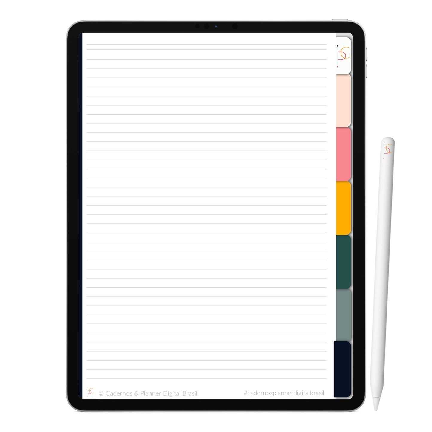 Caderno Digital Meia Noite ' 6 Matérias Divisórias • Study • iPad Tablet • GoodNotes Noteshelf • Download instantâneo