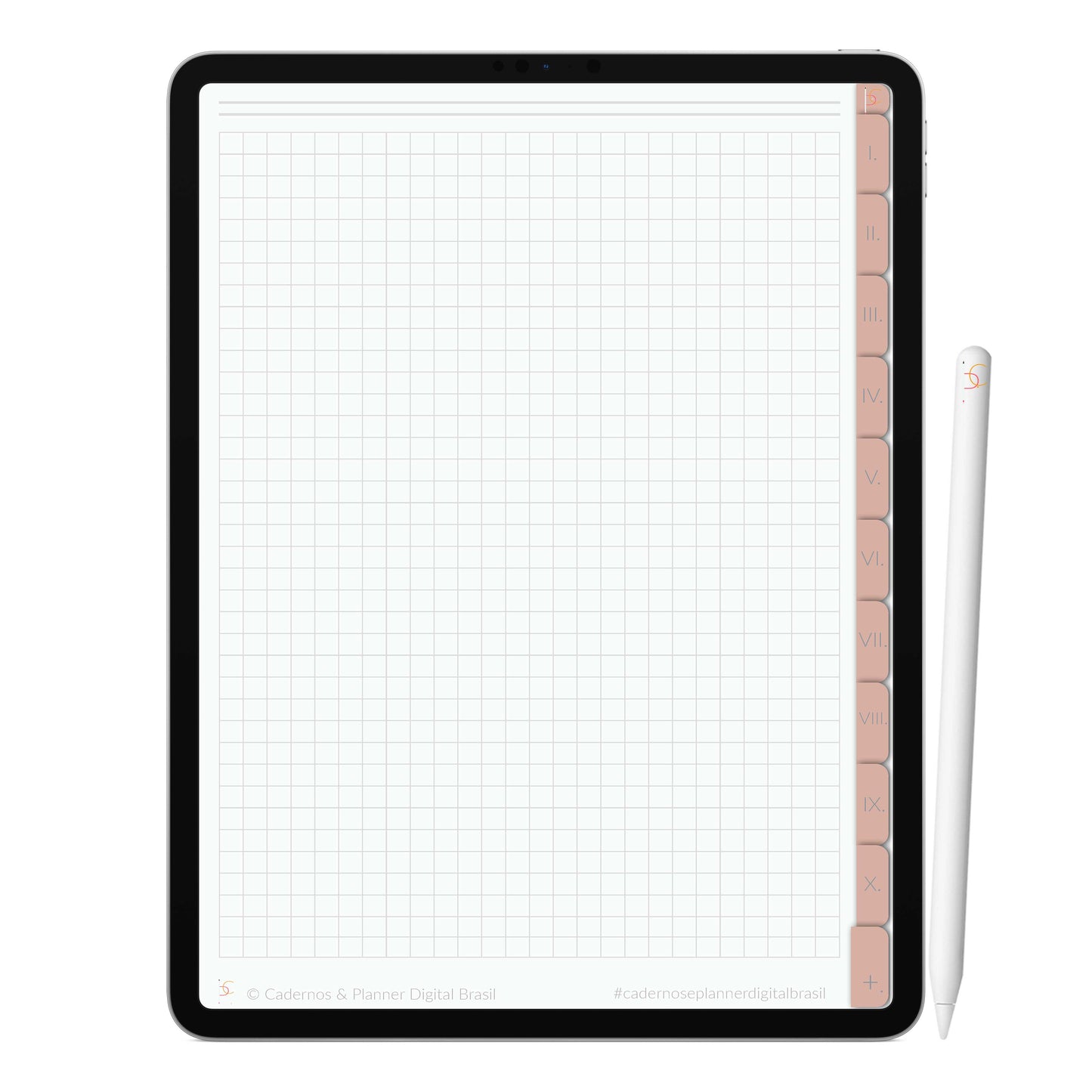 Caderno Digital Minimalista Rosa do Deserto ' 10 Matérias Divisórias • Study • iPad Tablet • GoodNotes Noteshelf  • Download instantâneo