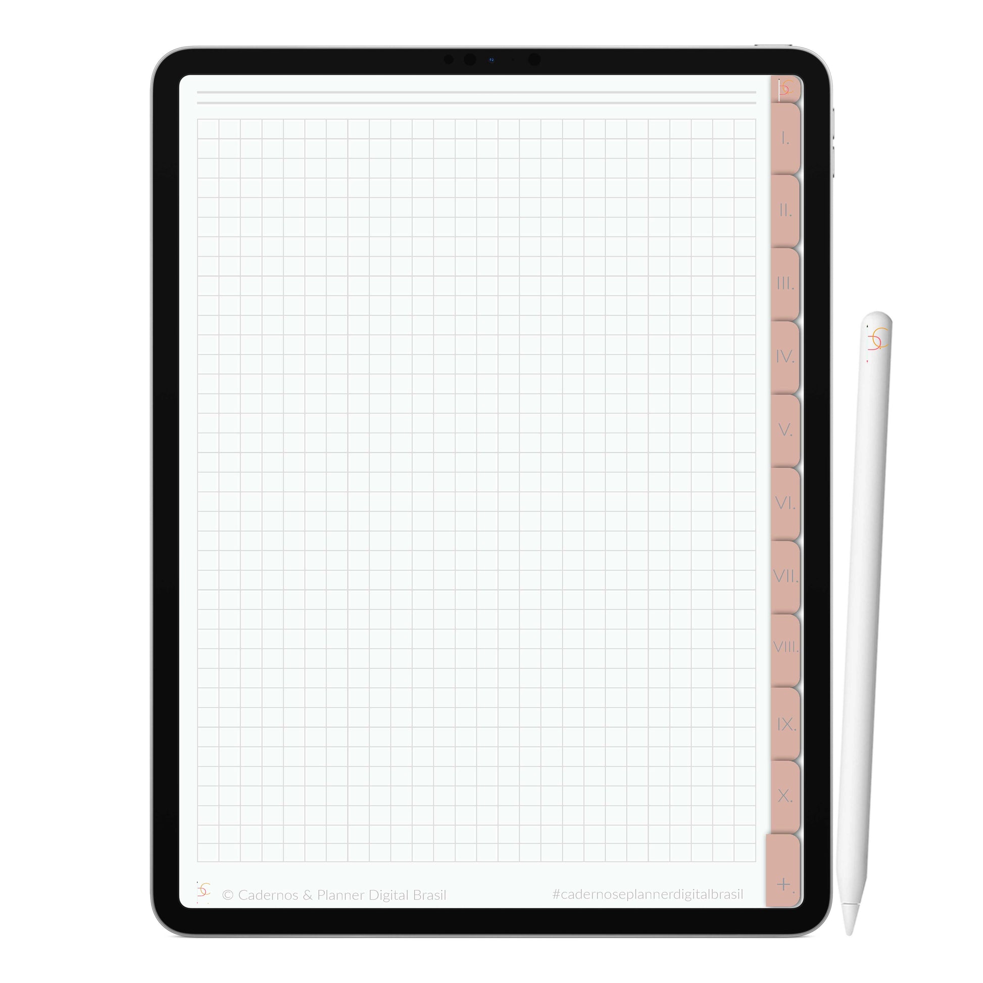 Caderno Digital Minimalista Rosa do Deserto ' 10 Matérias Divisórias • Study • iPad Tablet • GoodNotes Noteshelf  • Download instantâneo