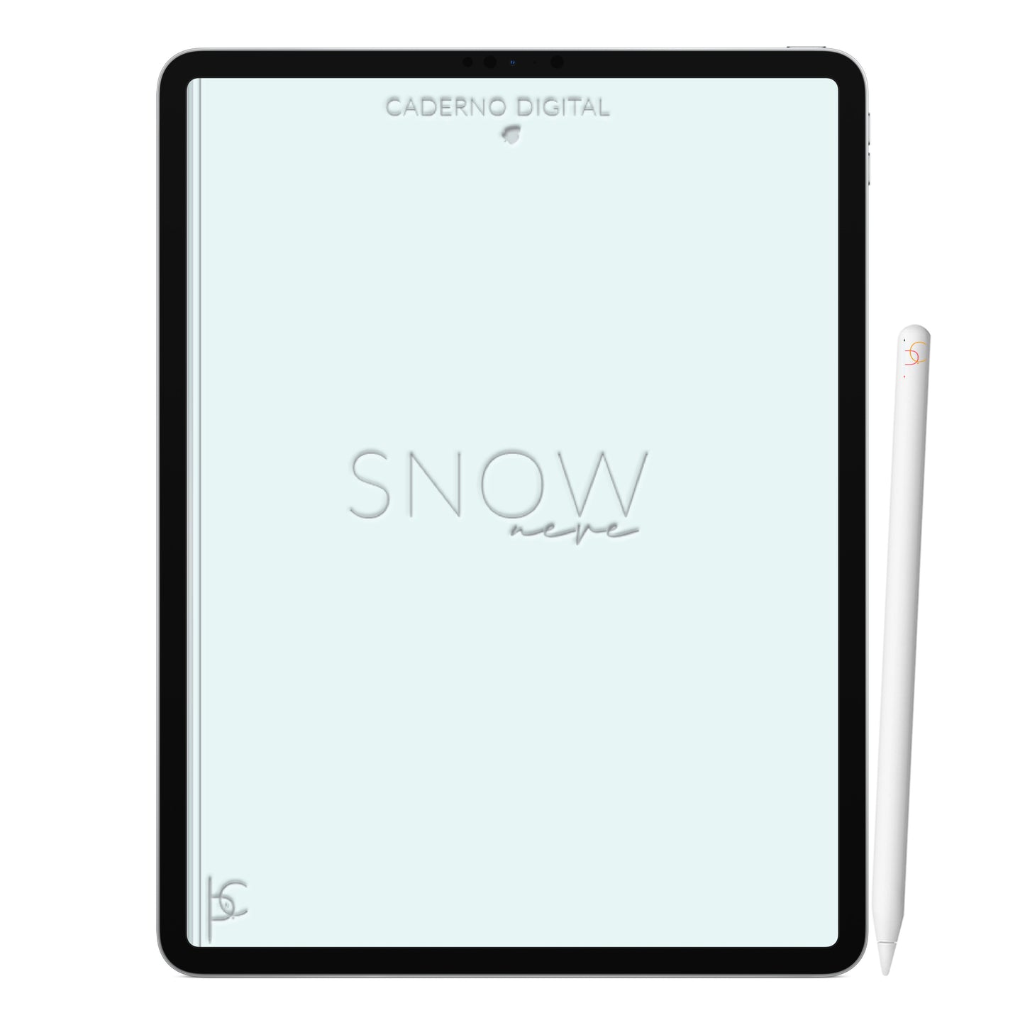 Caderno Digital Minimalista Snow Neve ' 10 Matérias Divisórias • Study • iPad Tablet • GoodNotes Noteshelf  • Download instantâneo