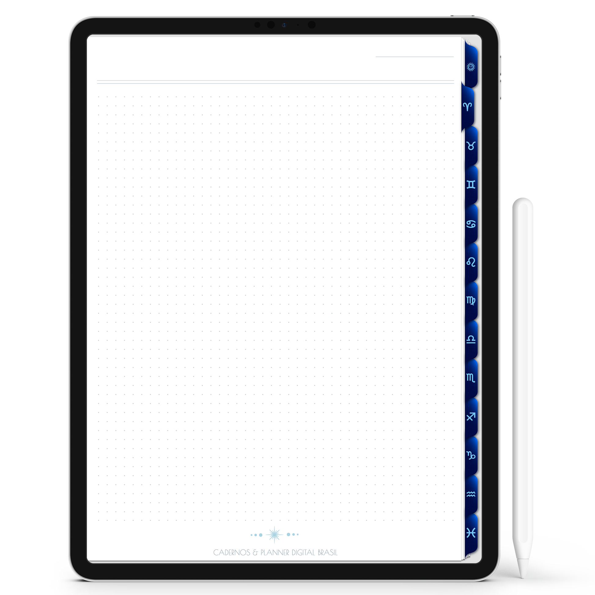 Caderno Digital Signos do Zodíaco 12 Matérias em Constelações Study iPad Tablet GoodNotes Noteshelf Sustentável Cadernos & Planner Digital Brasil