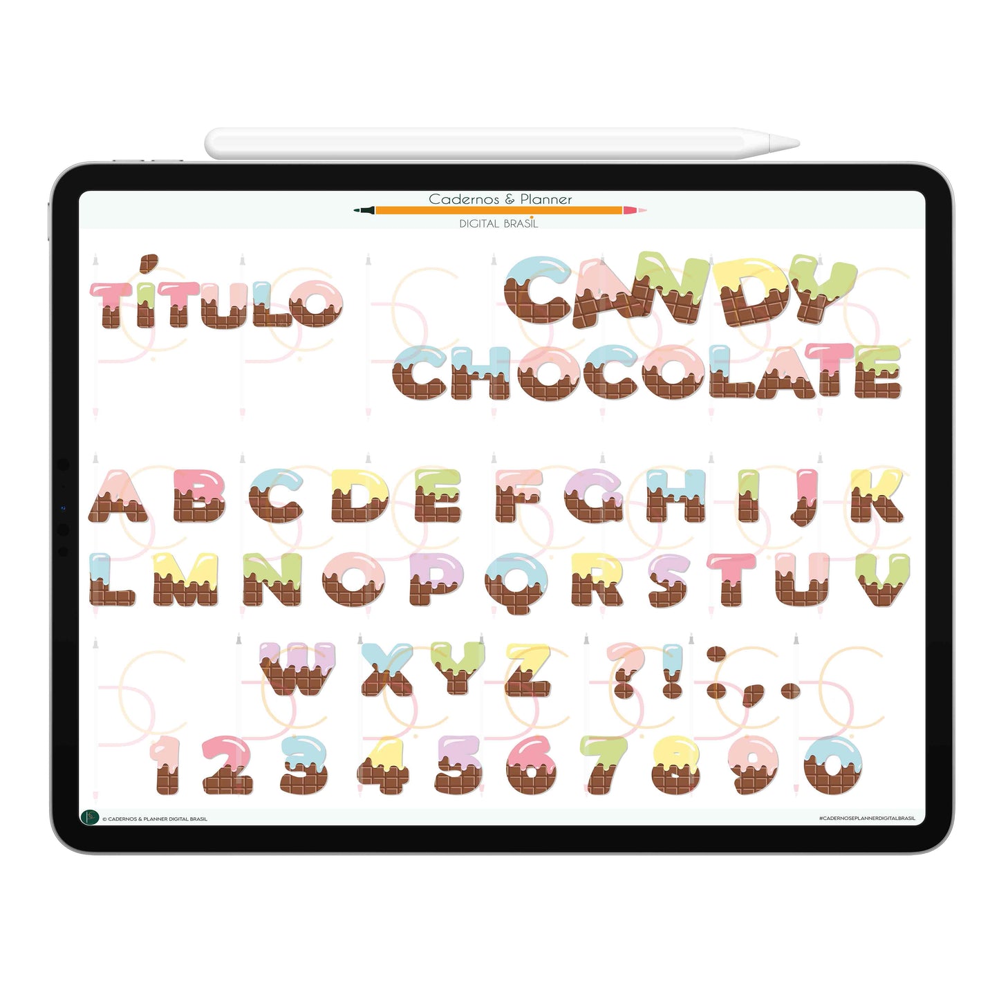 Stickers Títulos Bonitos Adesivos Digital Tipografia • Caderno Digital, Planner Digital, Mapa Mental Digital, Produto Sustentável, Um Produto Digital = Uma árvore plantada
