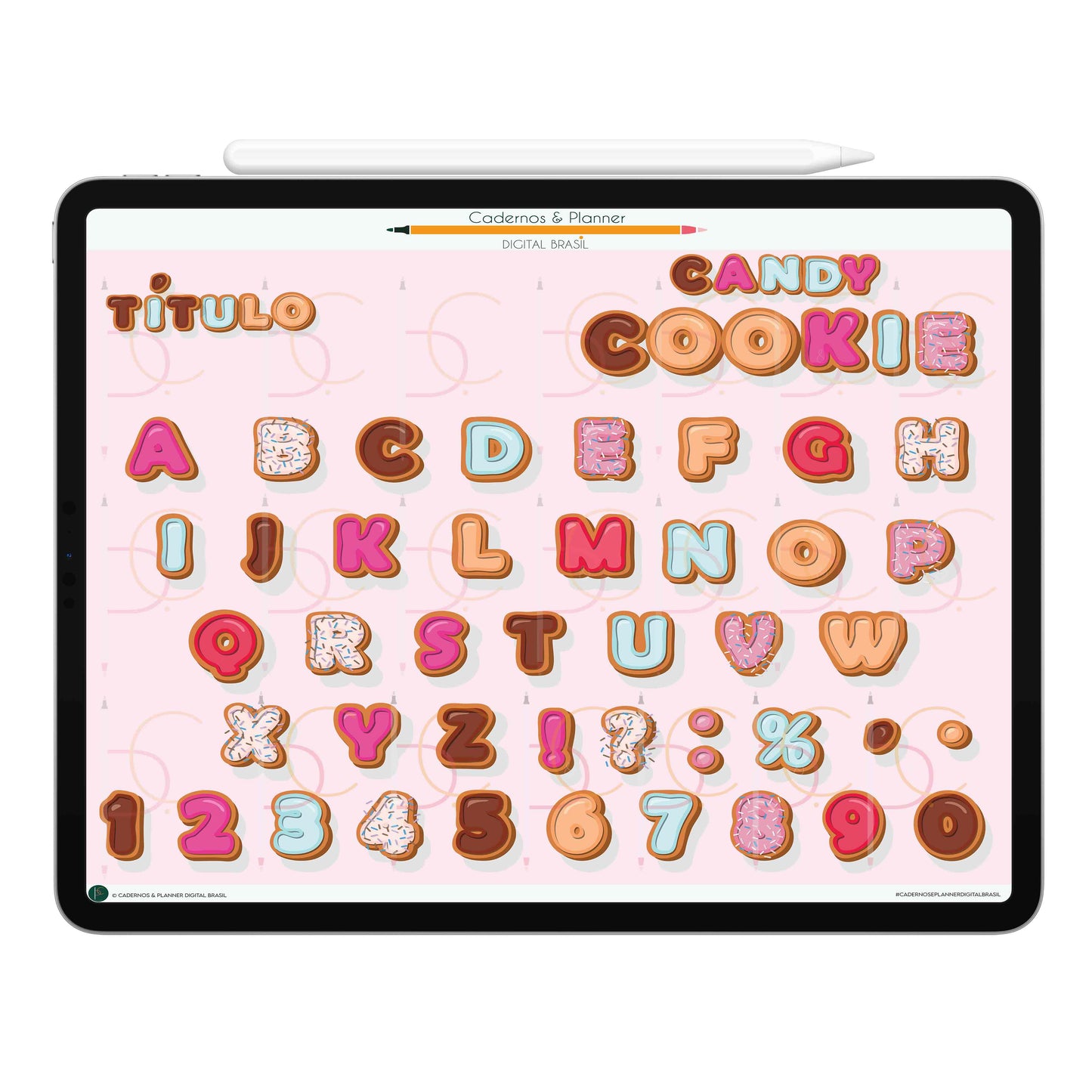 Stickers Títulos Bonitos Adesivos Digital Tipografia • Caderno Digital, Planner Digital, Mapa Mental Digital, Produto Sustentável, Um Produto Digital = Uma árvore plantada