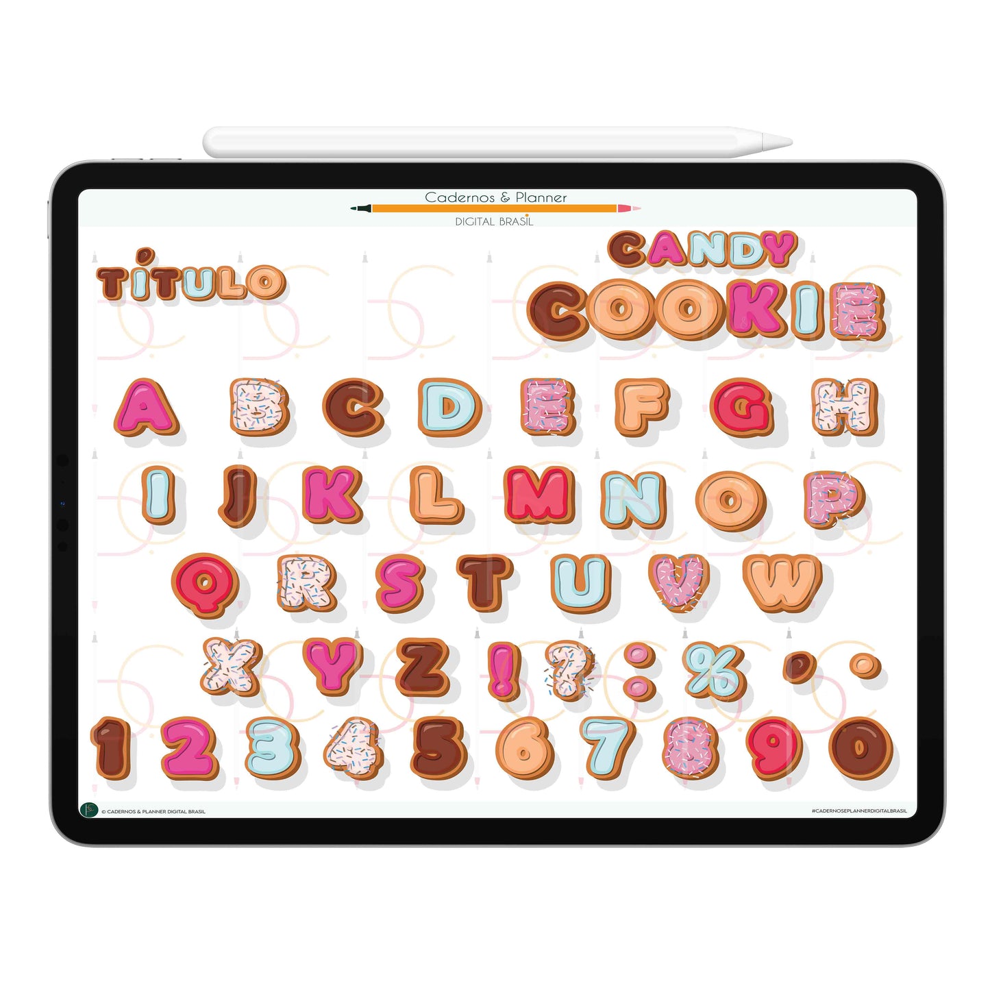 Stickers Títulos Bonitos Adesivos Digital Tipografia • Caderno Digital, Planner Digital, Mapa Mental Digital, Produto Sustentável, Um Produto Digital = Uma árvore plantada