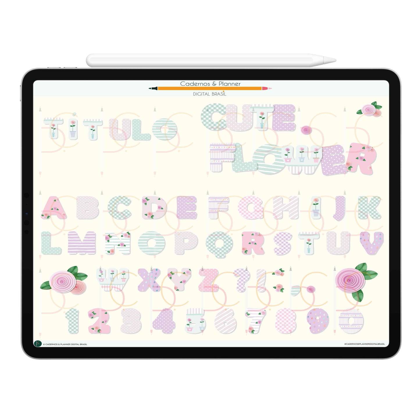 Stickers Títulos Bonitos Adesivos Digital Tipografia • Caderno Digital, Planner Digital, Mapa Mental Digital, Produto Sustentável, Um Produto Digital = Uma árvore plantada