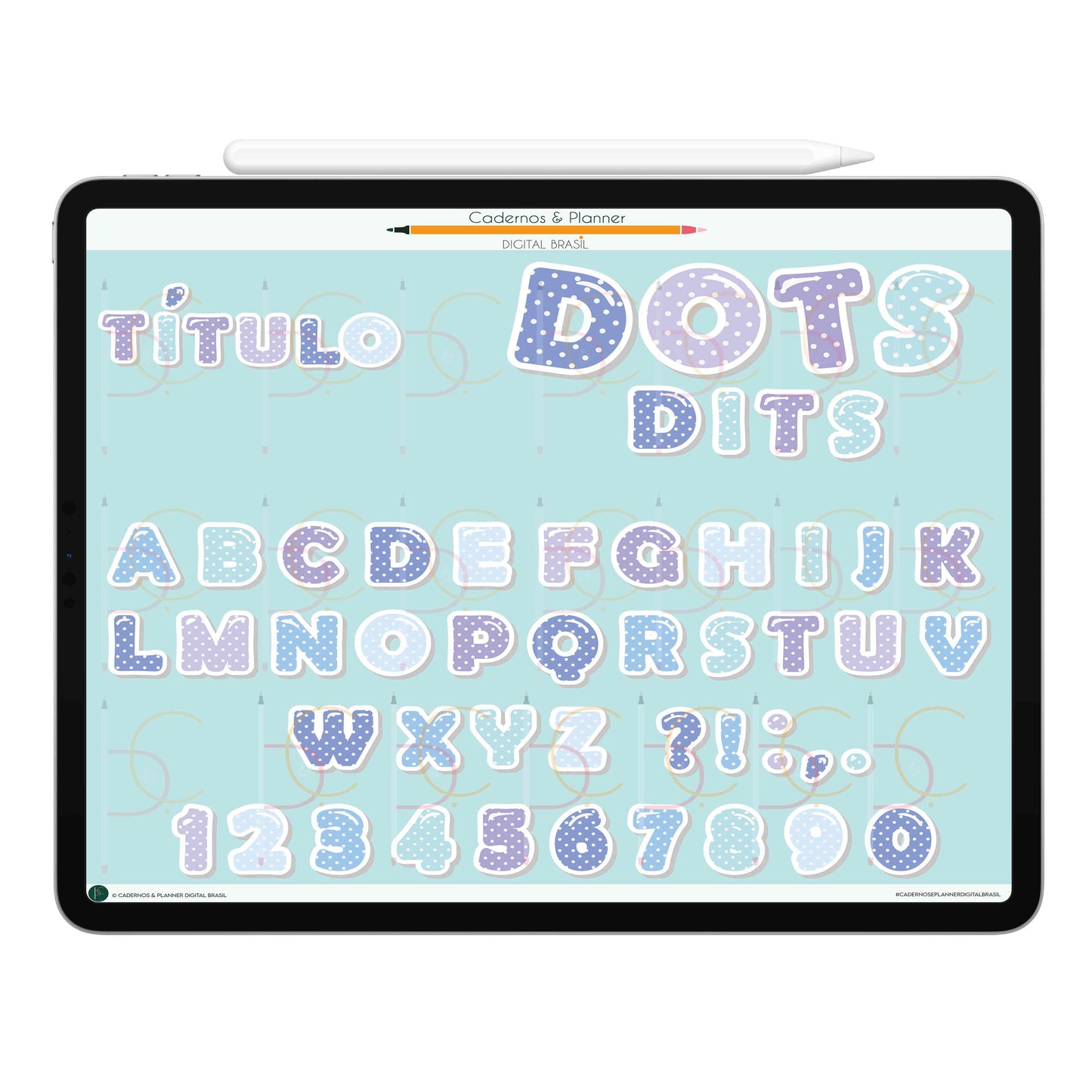 Stickers Títulos Bonitos Digital Tipografia • Caderno Digital, Planner Digital, Mapa Mental Digital, Produto Sustentável, Um Produto Digital = Uma árvore plantada