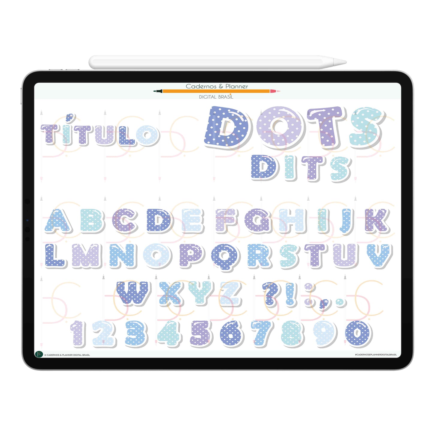Stickers Títulos Bonitos Digital Tipografia • Caderno Digital, Planner Digital, Mapa Mental Digital, Produto Sustentável, Um Produto Digital = Uma árvore plantada
