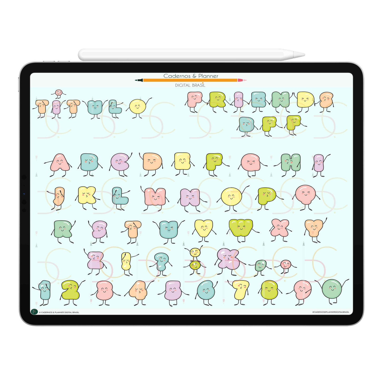 Stickers Títulos Bonitos Adesivos Digital Tipografia • Caderno Digital, Planner Digital, Mapa Mental Digital, Produto Sustentável, Um Produto Digital = Uma árvore plantada