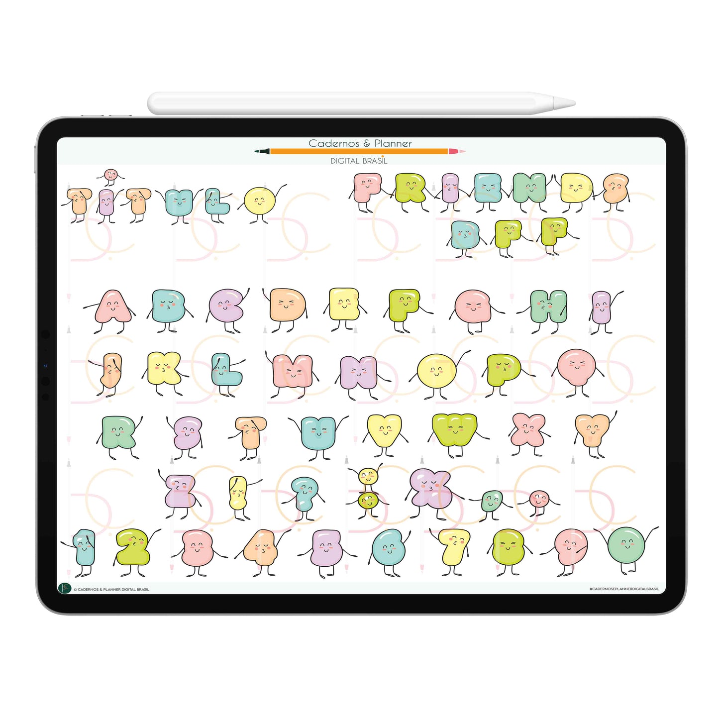 Stickers Títulos Bonitos Adesivos Digital Tipografia • Caderno Digital, Planner Digital, Mapa Mental Digital, Produto Sustentável, Um Produto Digital = Uma árvore plantada