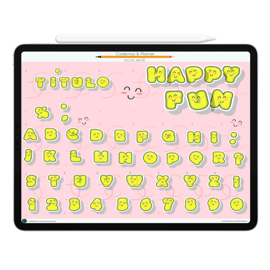 Stickers Títulos Bonitos Adesivos Digital Tipografia • Caderno Digital, Planner Digital, Mapa Mental Digital, Produto Sustentável, Um Produto Digital = Uma árvore plantada