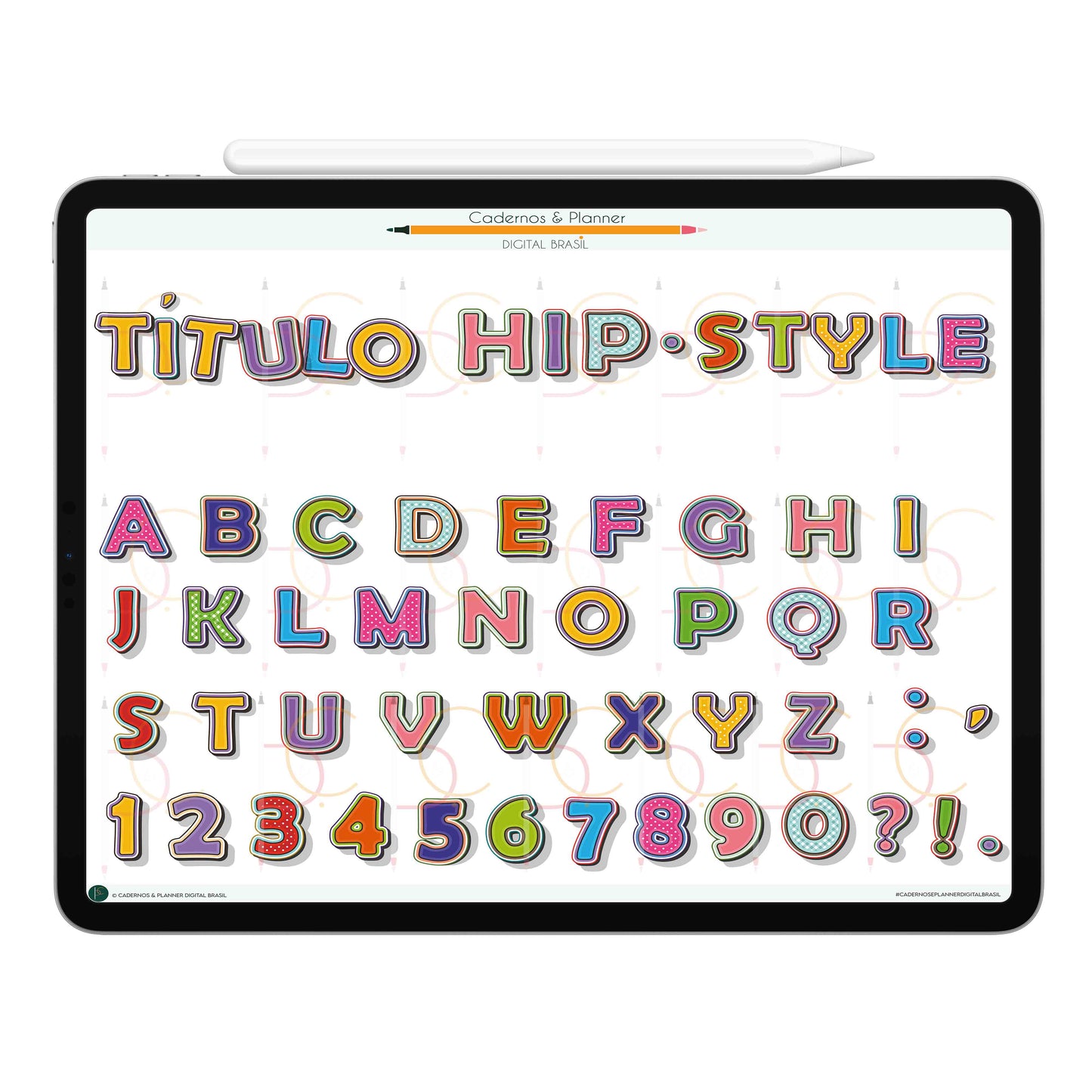 Stickers Títulos Bonitos Adesivos Digital Tipografia • Caderno Digital, Planner Digital, Mapa Mental Digital, Produto Sustentável, Um Produto Digital = Uma árvore plantada