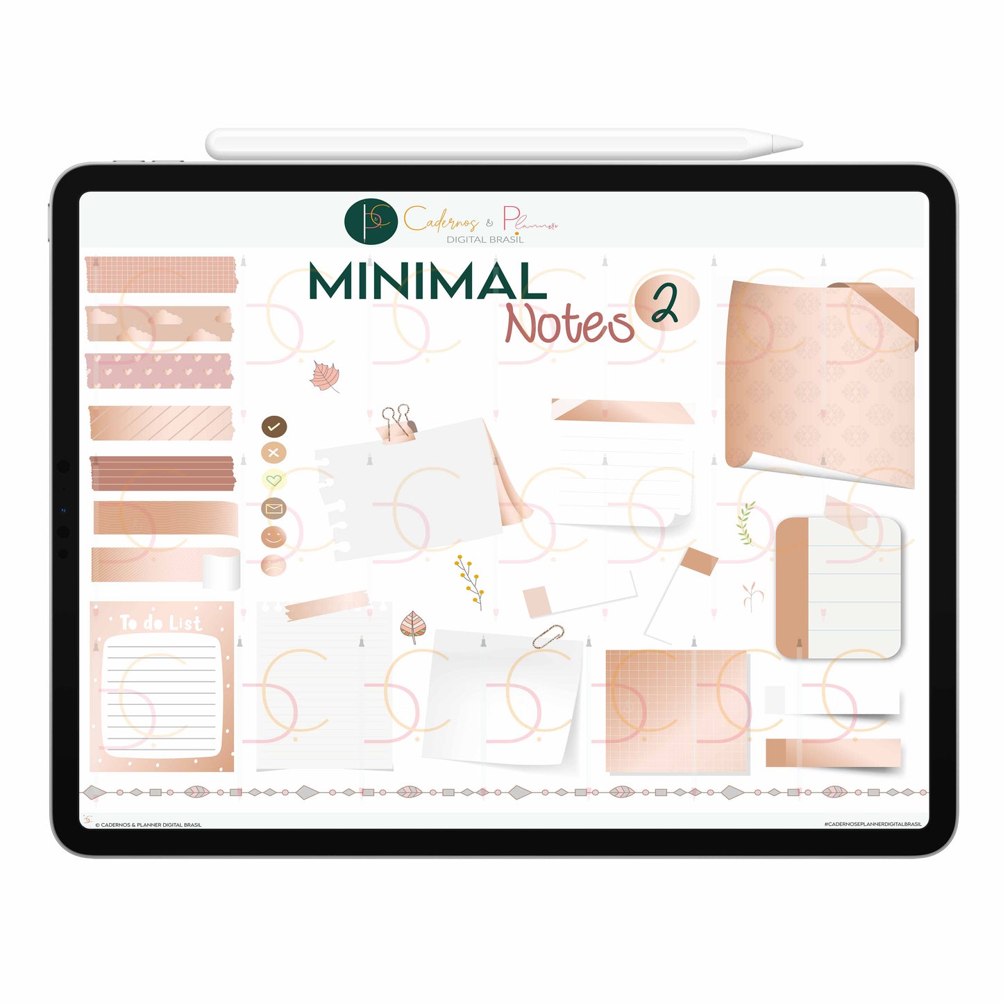 Adesivos Stickers Digital Minimal Notes ' Study Notes ' Notas Adesivas ' Lembretes Adesivos • Planner Digital • Caderno Digital • iPad Tablet • GoodNotes Noteshelf