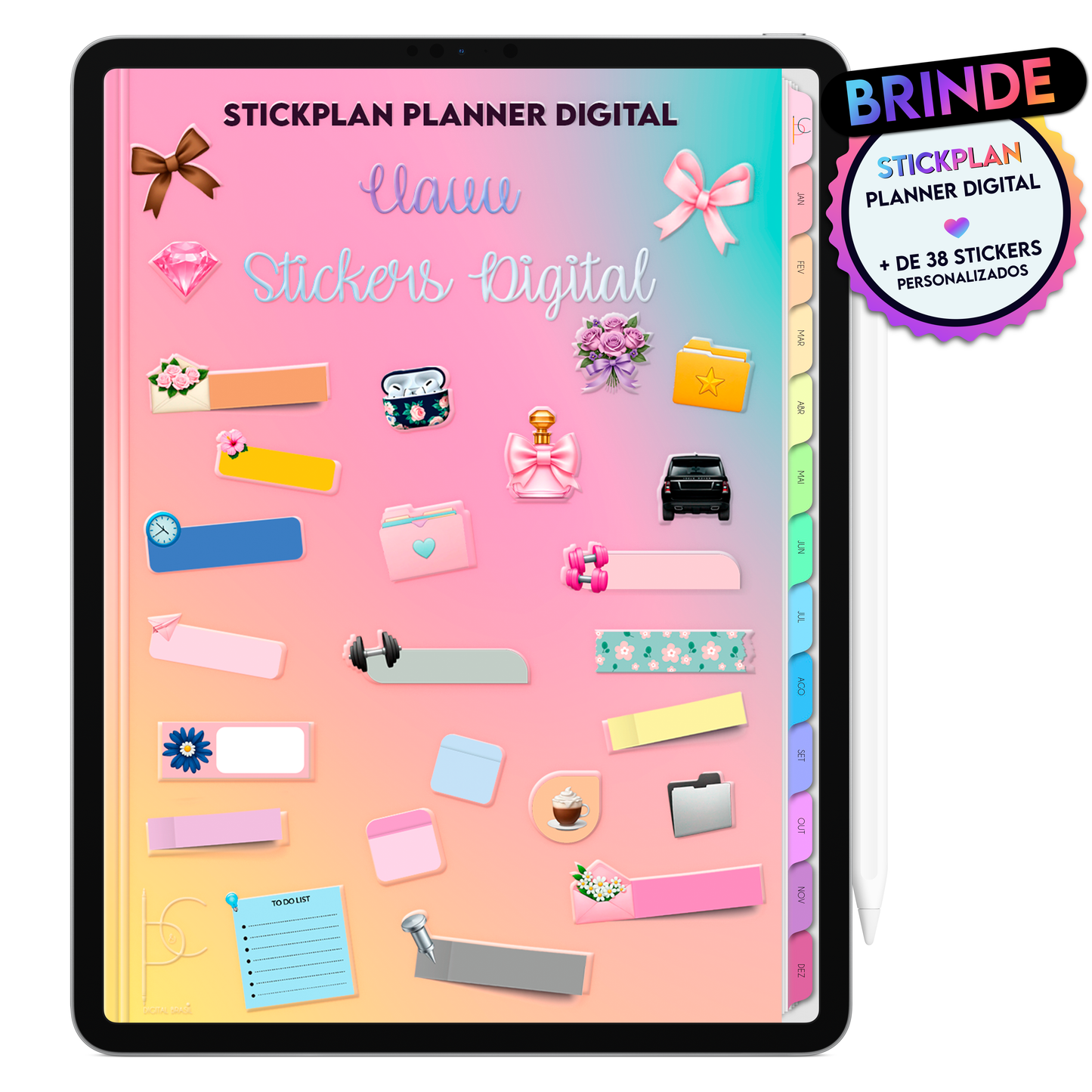 Planner Digital 2026 Horizontal Life In Colors Intuição Plena pt-BR • Para iPad e Tablet Android • Download Imediato