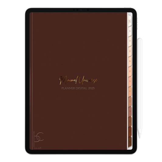 Planner Digital Vertical Minimal Universe 2025 Auto Respeito pt-BR • Para iPad e Tablet Android • Download Imediato