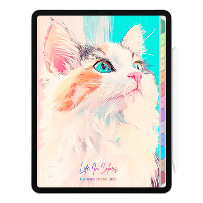 Planner Digital Vertical Life In Colors 2025 Fofura Indomável pt-BR • Para iPad e Tablet Android • Download Imediato