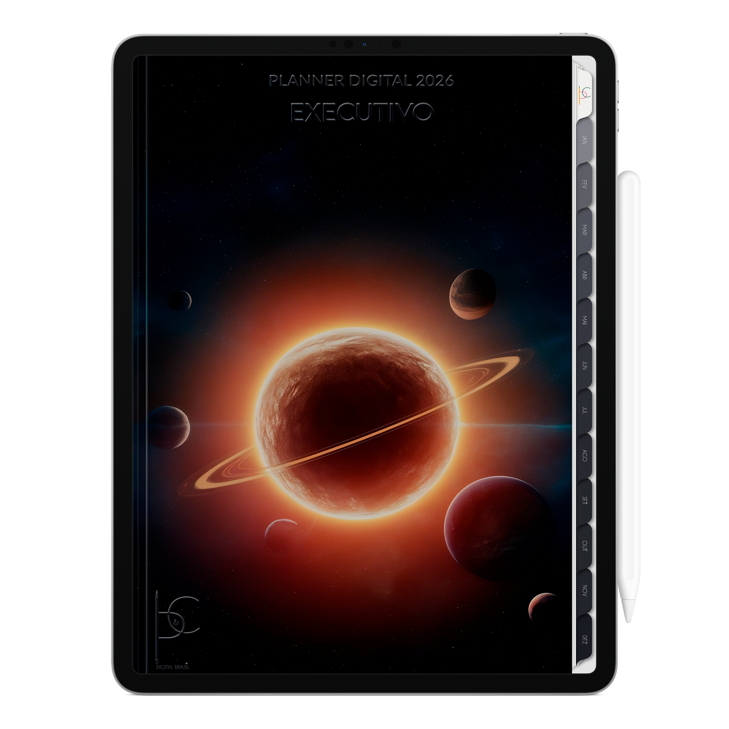 Planner Digital 2026 Vertical Executivo Habilidade Interpessoal pt-BR • Para iPad e Tablet Android • Download Imediato