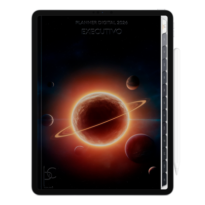 Planner Digital 2026 Vertical Executivo Habilidade Interpessoal pt-BR • Para iPad e Tablet Android • Download Imediato