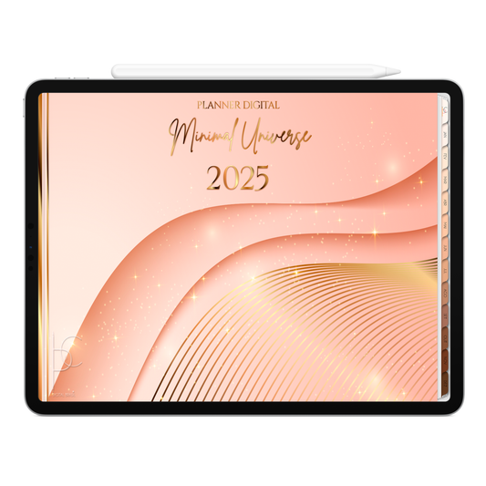 Planner Digital 2025 Horizontal Minimal Universe Serenidade e Afeto pt-BR • Para iPad e Tablet Android • Download Imediato