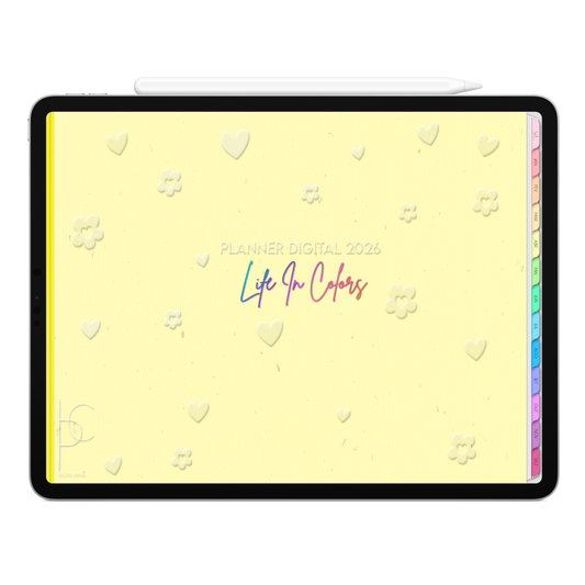 Planner Digital 2026 Horizontal Life In Colors Serenidade Ativa pt-BR • Para iPad e Tablet Android • Download Imediato