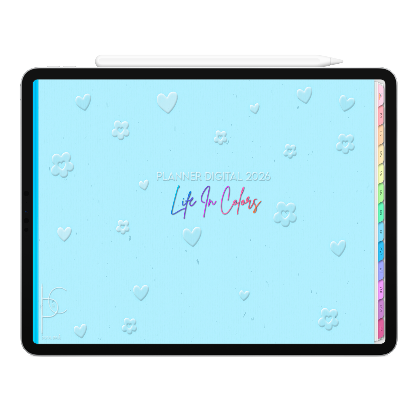 Planner Digital 2026 Horizontal Life In Colors Essência Viva pt-BR • Para iPad e Tablet Android • Download Imediato