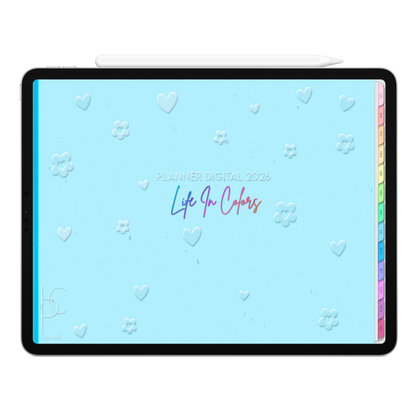 Planner Digital 2026 Horizontal Life In Colors Essência Viva pt-BR • Para iPad e Tablet Android • Download Imediato
