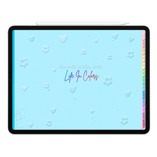 Planner Digital 2026 Horizontal Life In Colors Essência Viva pt-BR • Para iPad e Tablet Android • Download Imediato