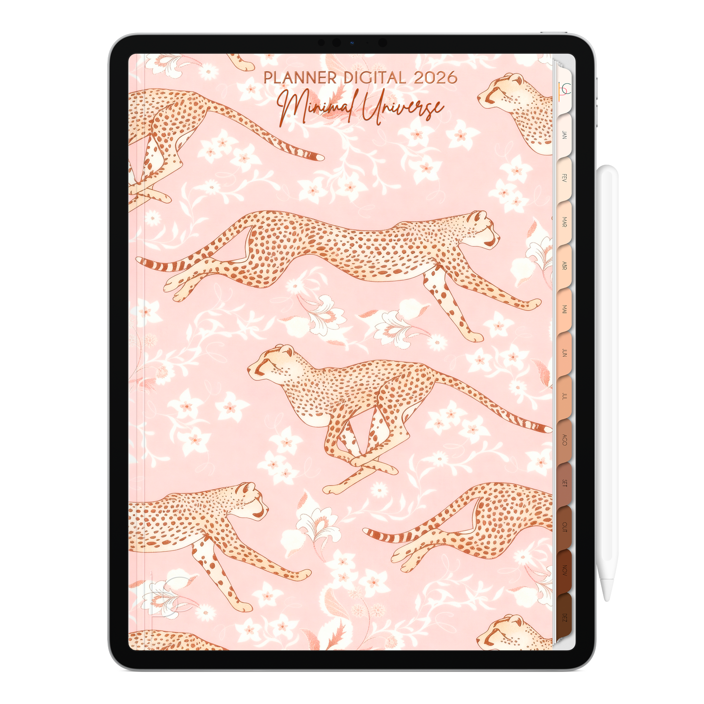 Planner Digital 2026 Vertical Minimal Universe Encanto Selvagem pt-BR • Para iPad e Tablet Android • Download Imediato
