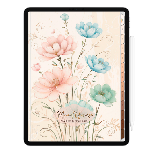 Planner Digital Vertical Minimal Universe 2025 Toque da Alma pt-BR • Para iPad e Tablet Android • Download Imediato