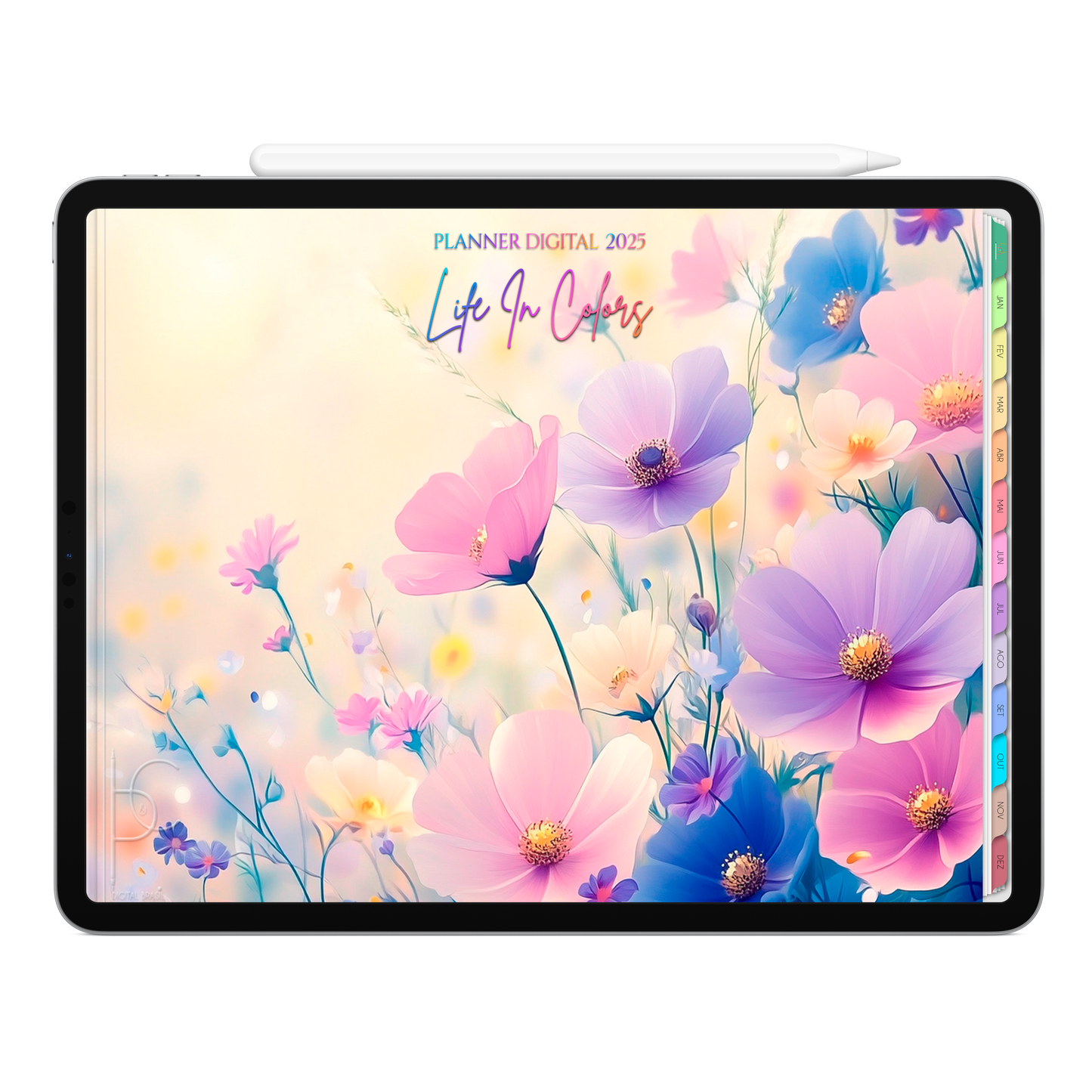 Planner Digital 2025 Horizontal Life In Colors Pulsar do Infinito pt-BR • Para iPad e Tablet Android • Download Imediato