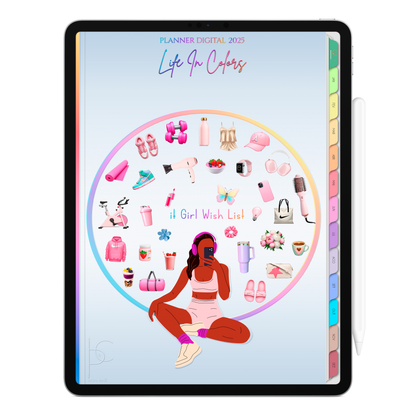 Planner Digital Vertical Life In Colors 2025 Meu Amor Maior pt-BR • Para iPad e Tablet Android • Download Imediato