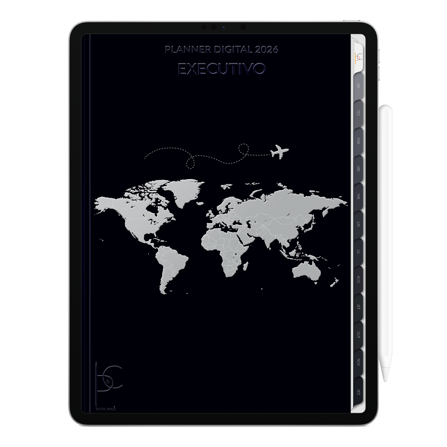 Planner Digital 2026 Vertical Executivo Legado pt-BR • Para iPad e Tablet Android • Download Imediato