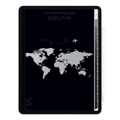 Planner Digital 2026 Vertical Executivo Legado pt-BR • Para iPad e Tablet Android • Download Imediato