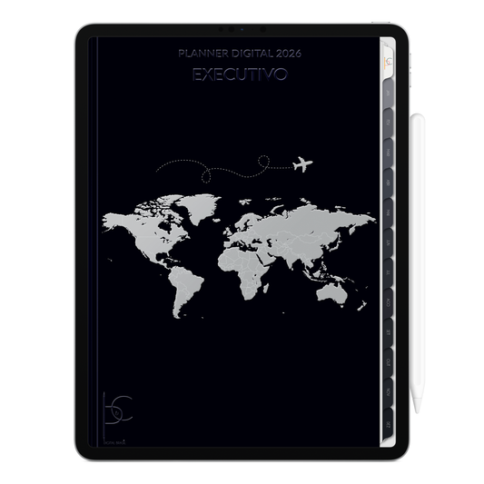 Planner Digital 2026 Vertical Executivo Legado pt-BR • Para iPad e Tablet Android • Download Imediato