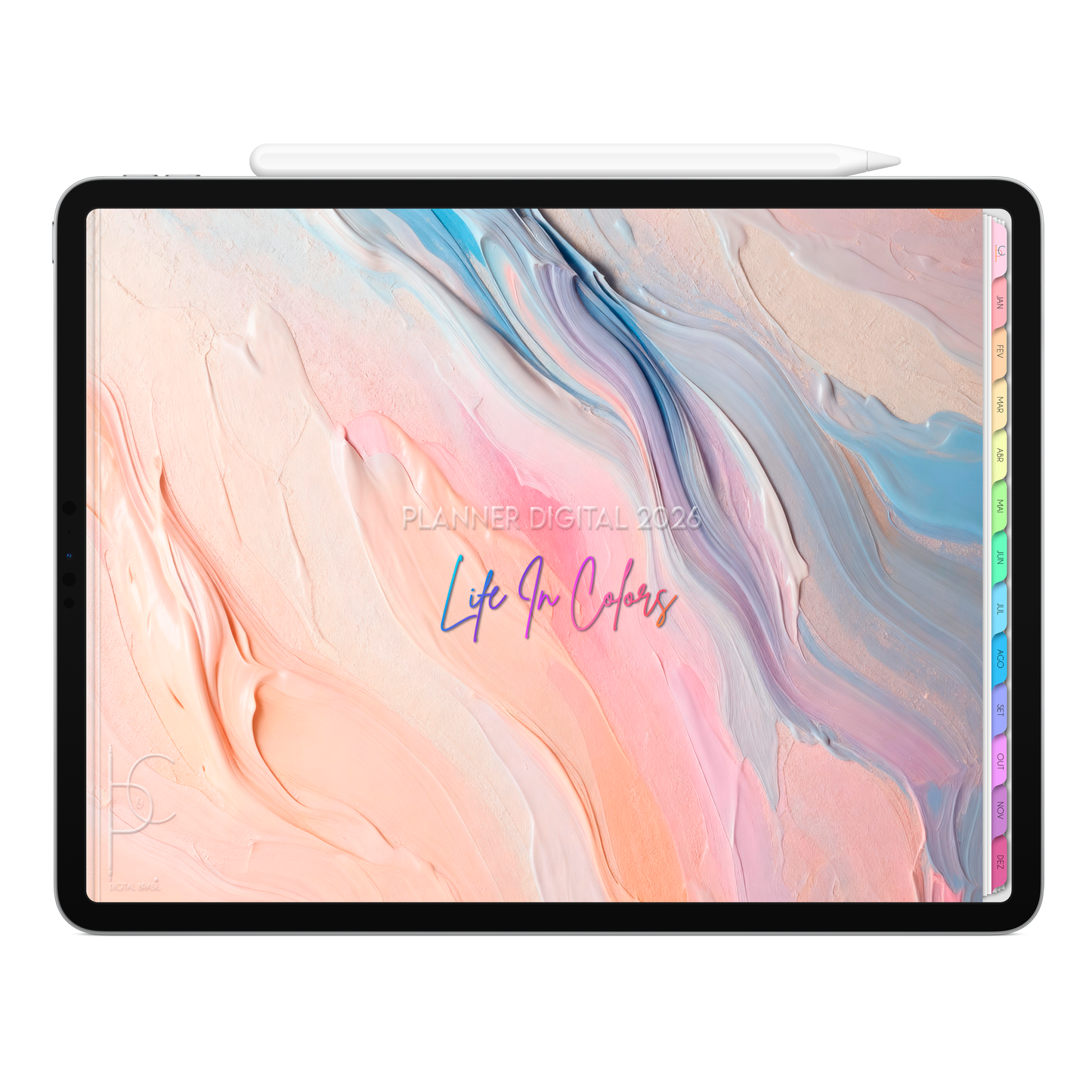 Planner Digital 2026 Horizontal Life In Colors Alma e Aquarela pt-BR • Para iPad e Tablet Android • Download Imediato
