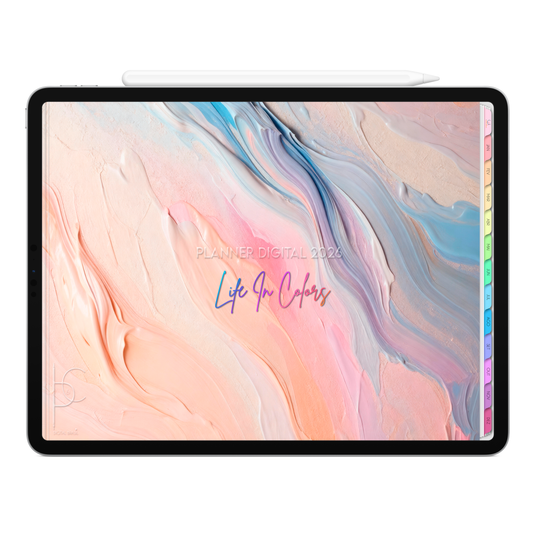 Planner Digital 2026 Horizontal Life In Colors Alma e Aquarela pt-BR • Para iPad e Tablet Android • Download Imediato