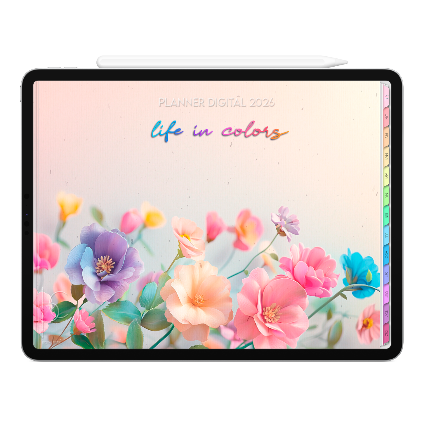 Planner Digital 2026 Horizontal Life In Colors Plenitude Serena pt-BR • Para iPad e Tablet Android • Download Imediato