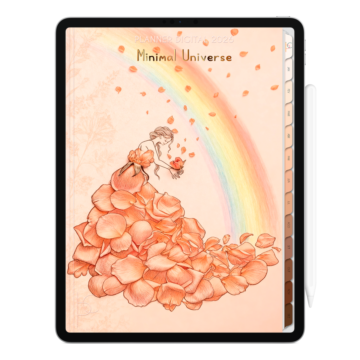Planner Digital 2026 Vertical Minimal Universe Conexão Sagrada pt-BR • Para iPad e Tablet Android • Download Imediato