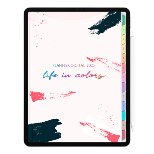 Planner Digital Vertical Life In Colors 2025 Expressão de um Sonho pt-BR • Para iPad e Tablet Android • Download Imediato