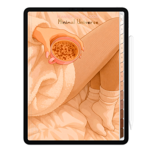 Planner Digital 2026 Vertical Minimal Universe Pausa Divina pt-BR • Para iPad e Tablet Android • Download Imediato