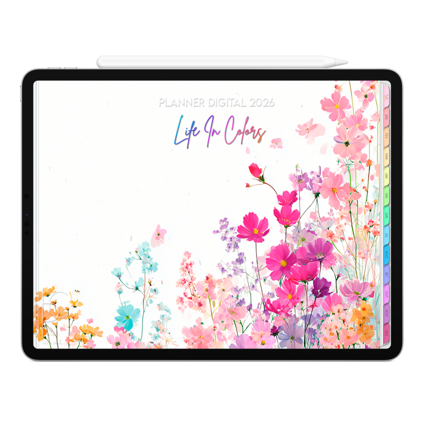 Planner Digital 2026 Horizontal Life In Colors Encanto Interior pt-BR • Para iPad e Tablet Android • Download Imediato