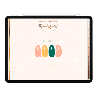 Planner Digital 2025 Horizontal Minimal Universe Good Morning pt-BR • Para iPad e Tablet Android • Download Imediato