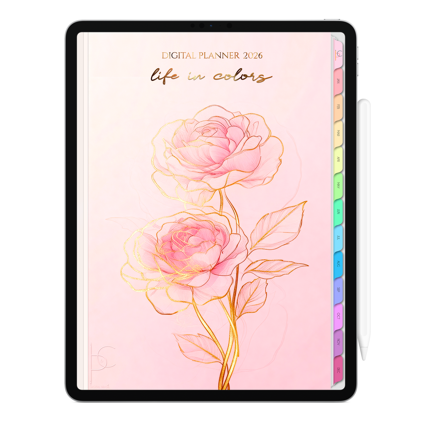 Digital Planner 2026 Vertical Life In Colors Serene Life ENG • For iPad and Android Tablet • Immediate Download