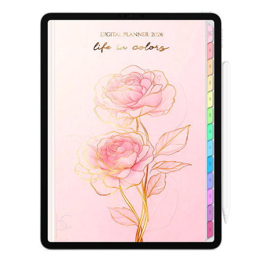 Digital Planner 2026 Vertical Life In Colors Serene Life ENG • For iPad and Android Tablet • Immediate Download